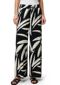 Zero Damen Anzughose "Zero Freizeithose mit Tunnelzug 30 Inch", schwarz-weiß, casual, Gr. 36, bedruckt, Web, Obermaterial: 100% Viskose. Ärmelfutter: