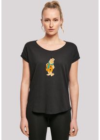 F4NT4STIC Damen T-Shirt "Fred Feuerstein Kick", schwarz, casual, Gr. L, Obermaterial: 100% Baumwolle, Shirts, Damen,Premium