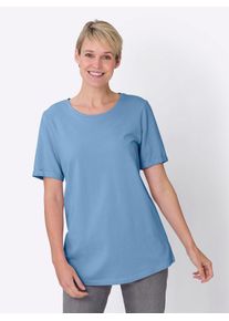 Classic Basics Damen Longshirt "Longshirt", blau, Gr. 48, unifarben, 100% Baumwolle, Shirts