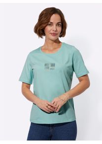 Classic Basics Damen Kurzarmshirt "Shirt", grün, Gr. 38, unifarben, 100% Baumwolle, Shirts