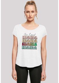 F4NT4STIC Damen T-Shirt "Mothers Day Mama Typography Leopard Print Pastel", weiß, casual, Gr. L, Obermaterial: 100% Baumwolle, Shirts, Premium