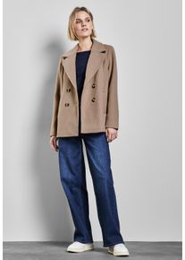 Street One Damen Trenchcoat, beige, casual, Gr. 44, unifarben, Stoff, Obermaterial: 90% Polyester, 10% Viskose; Futter: 100% Polyester, Mäntel, mit