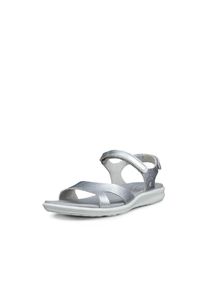 Ecco Damen Trekkingsandale "Ecco CRUISE II", Gr. 41, silber, Leder, sportlich, Schuhe, Outdoorschuh, Sommerschuh, Freizeitsandale, mit