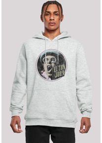 F4NT4STIC Herren Kapuzenpullover "Elton John Vintage Circle", grau, casual, Gr. XXL, Obermaterial: 65% Baumwolle, 35% Polyester, Pullover, Premium