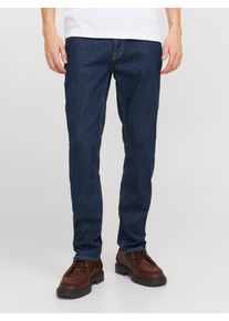 Jack & Jones JACK & JONES Herren Slim-fit-Jeans "JJIGLENN JJORIGINAL", blau, modisch, Gr. 31, Abriebeffekte, Denim/Jeans, Obermaterial: 76% Baumwolle, 22%