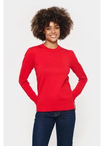 Saint Tropez Damen Rundhalspullover "MilaSZ", rot, modisch, Gr. XL, unifarben, Strick, Obermaterial: 80% Viskose, 20% Polyacryl, Pullover