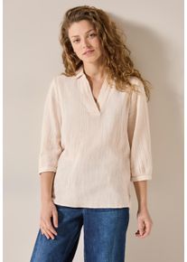 Cecil Damen Klassische Bluse, lila, casual, Gr. XL, unifarben, Web, 100% Baumwolle, Blusen, mit 3/4 Ärmeln