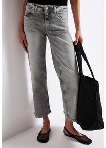 Street One Damen Straight-Jeans, grau, casual, Gr. 33, unifarben, Denim/Jeans, Obermaterial: 89% Baumwolle, 8% Polyester, 3% Elasthan, Jeans, mit