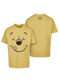 Herren T-Shirt "Upscale by Mister Tee Herren Disney 100 Winnie Pooh Face Tee", gelb, casual, Gr. M, UPSCALE BY MISTER TEE, unifarben, 100% Baumwolle,