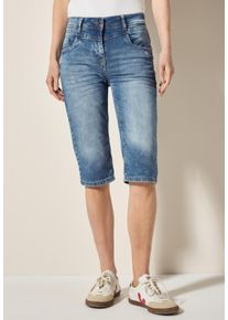 Cecil Damen Slim-fit-Jeans, blau, casual, Gr. 31, unifarben, Jeans, 81% Baumwolle, 17% Polyester, 2% Elasthan, Jeans, 5-Pocket-Style
