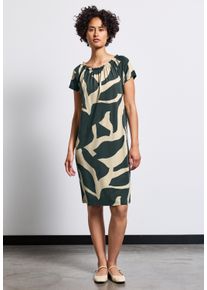 Street One Damen Blusenkleid, grün, casual, Gr. 46, bedruckt, Stoff, 95% Viskose, 5% Elasthan, Kleider, aus Viskose