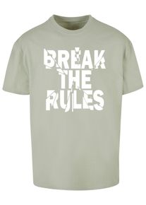 Merchcode Herren T-Shirt "Merchcode Herren Break The Rules 2 Heavy Oversize Tee", weiß, casual, Gr. XS, bedruckt, 100% Baumwolle, Shirts
