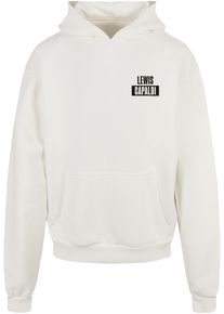 Merchcode Herren Kapuzensweatshirt "Merchcode Herren Lewis Capaldi - PP Logo Ultra Heavy Hoody", weiß, Gr. S, bedruckt, 100% Baumwolle, Sweatshirts