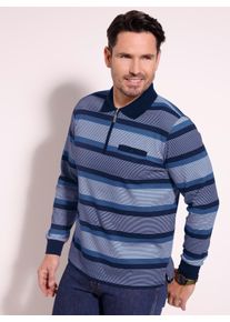 CLASSIC Herren Poloshirt "Poloshirt", blau, Gr. 48, gemustert, gestreift, mehrfarbig, 100% Baumwolle, Shirts