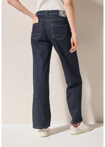 Street One Damen Loose-fit-Jeans, blau, casual, Gr. 32, unifarben, Web, Jeans, 83% Baumwolle, 15% Polyester, 2% Elasthan, Jeans, im Loose Fit