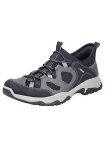 Rieker Herren Slip-On Sneaker, Gr. 46, schwarz, Lederimitat, Textil, sportlich, Schuhe, Trekkingschuh, Outdoorschuh, Schlupfschuh mit Gummizug