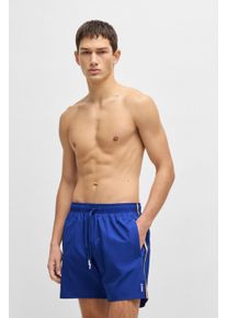 BOSS Herren Badeshorts "Iconic", blau, sportlich, Gr. XXL, unifarben mit Farbeinsatz, Microfaser, Polyester, Badehosen, mit Gesäßtasche