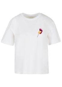 MISS TEE Herren T-Shirt "Miss Tee Damen Sugar Bomb Tee", weiß, casual, Gr. M, bedruckt, 100% Baumwolle, Shirts