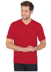TRIGEMA Herren T-Shirt "TRIGEMA V-Shirt DELUXE Baumwolle", braun, Basic, Gr. L, 100% Baumwolle, Shirts