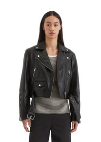 Marc O'Polo MARC O'POLO Damen Lederjacke "aus softem Lammleder", schwarz, modisch, Gr. 34, unifarben, Obermaterial: 100% Leder (Lamm); Füllung: 100% Nicht