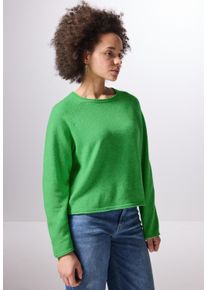 Damen Strickpullovervivid grün meliert, casual, Gr. 40, STREET ONE STUDIO, unifarben, Stoff, 33% Polyester, 31% Polyacryl, 24% Baumwolle, 12%