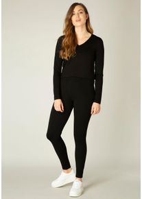 Base Level Damen Jeggings "Ornika", schwarz, casual, Gr. 48, unifarben, Web, Obermaterial: 65% Viskose, 30% Polyamid, 5% Elasthan, Hosen, Bequemes