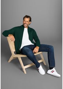 MAN'S WORLD MAN'S WORLD Herren Strickjacke "neue Farben", grün, Basic, Gr. S, unifarben, Grobstrick, Obermaterial: 50% Baumwolle, 50% Polyacryl, Strickjacken,