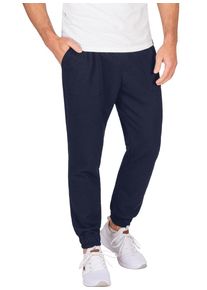 TRIGEMA Herren Jerseyhose "TRIGEMA Jogginghose mit aufgesetzten Taschen", blau, klassisch, Gr. XL, 55% Polyester, 45% Baumwolle, Hosen