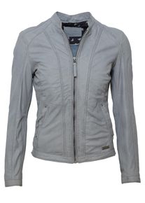 Mustang Damen Lederjacke "3101603", blau, Gr. XXL, Obermaterial: 100% Lammleder / Innenfutter: 100% Baumwolle / Ärmelfutter: 100% Polyester, Jacken