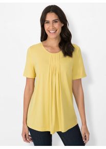 Inspirationen Damen Rundhalsshirt "Shirt", gelb, Gr. 36, unifarben, 92% Viskose, 8% Elasthan, Shirts