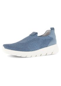 Gabor Damen Slip-On Sneaker, Gr. 42, blau, Textil, Nubukleder, unifarben, sportlich, Schuhe, Slipper, Halbschuh mit Best Fitting für komfortable