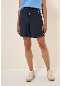 Cecil Damen Shorts, blau, casual, Gr. XL, unifarben, Stoff, 95% Viskose, 5% Elasthan, Hosen, High Waist