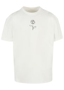 Merchcode Herren T-Shirt "Merchcode Herren Rose Heavy Oversize Tee", weiß, casual, Gr. M, bedruckt, 100% Baumwolle, Shirts