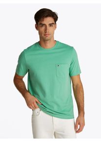Tommy Hilfiger Herren T-Shirt "ESSENTIAL SOLID POCKET TEE"fort grün, casual, Gr. XXL, Single Jersey, Obermaterial: 100% Baumwolle, Shirts
