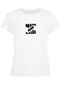 Merchcode Herren T-Shirt "Merchcode Damen Ladies Break The Rules Box Tee", weiß, casual, Gr. S, bedruckt, 100% Baumwolle, Shirts