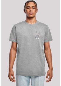 F4NT4STIC Herren T-Shirt "Looney Tunes Bugs Bunny Breast Print", grau, casual, Gr. XXL, Obermaterial: 100% Baumwolle, Shirts, Print