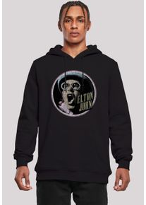 F4NT4STIC Herren Kapuzenpullover "Elton John Vintage Circle", schwarz, casual, Gr. XL, Obermaterial: 65% Baumwolle, 35% Polyester, Pullover, Premium
