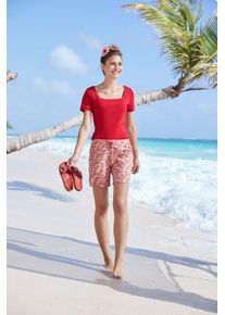Heine Damen Kurzarmshirt "Carré-Shirt", rot, Gr. 38, unifarben, 100% Baumwolle, Shirts