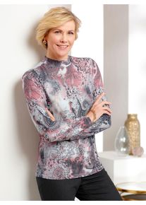 CLASSIC Damen Langarmshirt "Shirt", rosa, Gr. 40, gemustert, mehrfarbig, 92% Polyester, 8% Elasthan, Shirts
