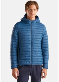 Herren Steppjacke, blau, casual, Gr. XL, United Colors Of Benetton, Web, Obermaterial: 100% Nylon, Jacken, mit seitlichen Zipper-Taschen