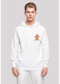 F4NT4STIC Herren Kapuzenpullover "Gingerbread Lebkuchen", weiß, casual, Gr. 5XL, Obermaterial: 50% Baumwolle, 50% Polyester, Pullover, Print