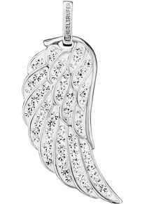 Engelsrufer Damen Flügel-Anhänger "Bright like a diamond, FLÜGEL CRYSTAL, ERW-L3-01-ZI", L, Silber 925 (Sterlingsilber)-Keramikpaste, 7 g, weiß,