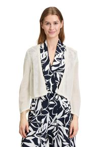 Betty Barclay Damen Strickjacke "Betty Barclay Sommer-Strickjacke mit 3/4 Arm", weiß, feminin, Gr. 36, Strick, Obermaterial: 65% Viskose, 35%