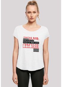 F4NT4STIC Damen T-Shirt "David Bowie Black Tie White Noise", weiß, casual, Gr. XXL, Obermaterial: 100% Baumwolle, Shirts, Print