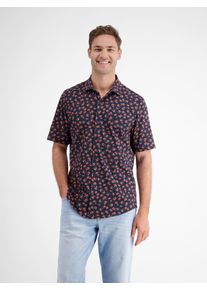 Lerros Herren Kurzarmhemd "Lerros Herren Jerseyhemd, floral gemustert", blau, Gr. L, 100% Baumwolle, Hemden