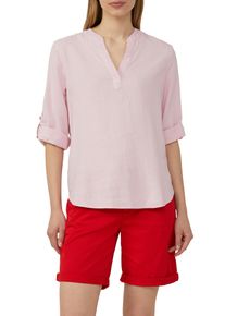 s.Oliver Damen Klassische Bluse, rosa, casual, Gr. 44, unifarben, Obermaterial: 52% Leinen, 48% Viskose, Blusen, mit Turn-up