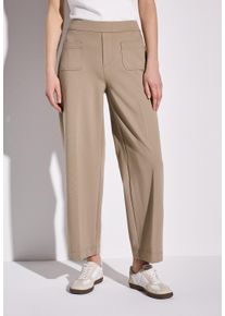 Street One Damen Stoffhose, beige, casual, Gr. 40, unifarben, Stoff, 61% Viskose, 32% Polyamid, 7% Elasthan, Hosen, High Waist