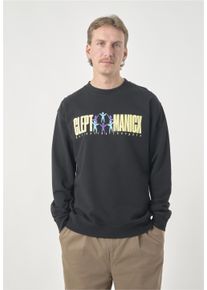 Cleptomanicx Herren Sweatshirt "Classic Crewneck Gathering", schwarz, casual, Gr. M, bedruckt, 100% Baumwolle, Sweatshirts, im zeitlosen Design