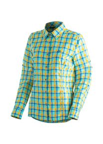 Maier Sports Damen Funktionsbluse "Nanni", gelb, Gr. 44, 85% Polyester, 15% Viscose, Blusen, Damen Bluse, langarm Karobluse für Outdoor und Freizeit