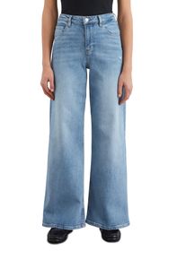 Marc O'Polo MARC O'POLO Damen Weite Jeans "Model Lania wide"stretch light blau wash, casual, Gr. 32, Denim/Jeans, Obermaterial: 98% Baumwolle, 2% Elasthan, Jeans